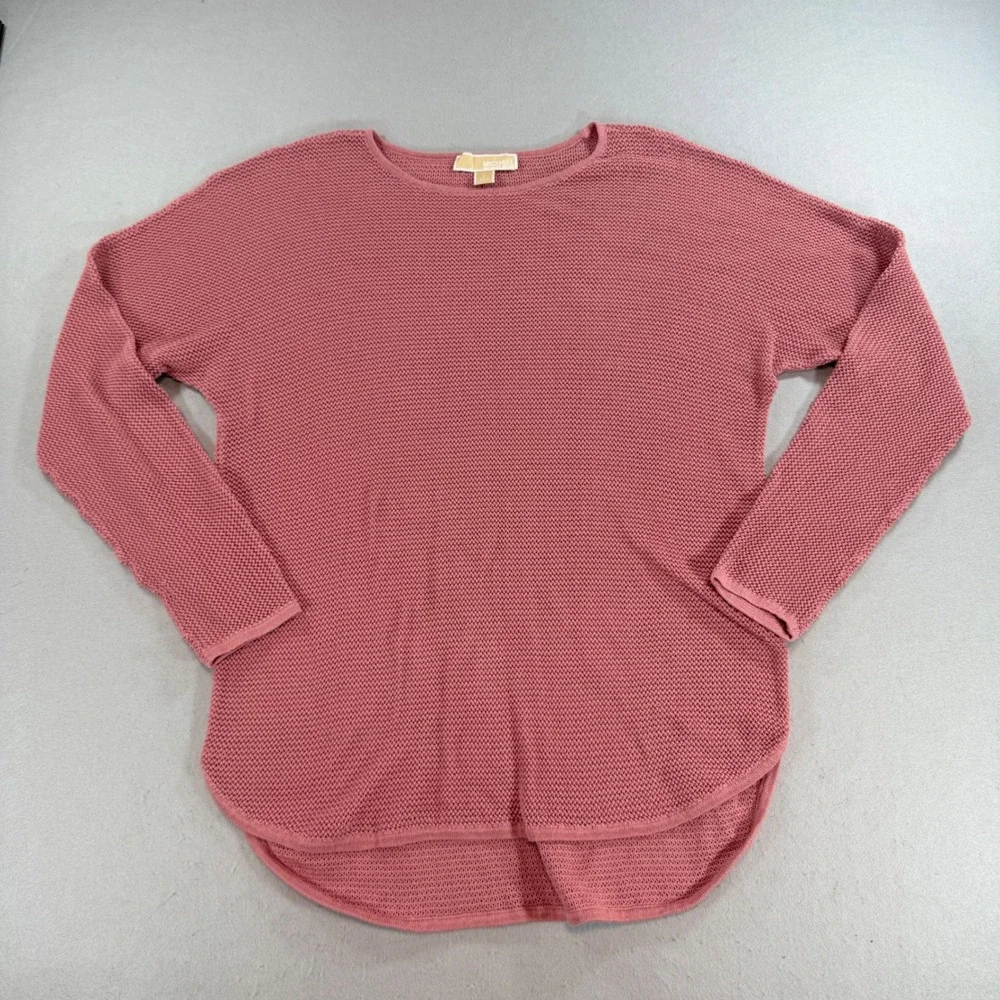 MICHAEL Michael Kors Open Knit High Low Sweater Dusty Rose S